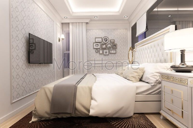 Mẫu giường ngủ đẹp đầu giường bọc da được coi là điểm nhấn cho một không gian riêng tư sang trọng và ấn tượng