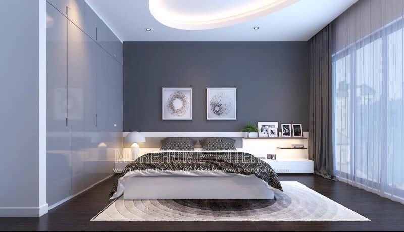 Nếu bạn là người hướng tới chủ nghĩa hiện đại, đơn giản thì mẫu giường ngủ gỗ acrylic kiểu dáng gỗ bệt này sẽ vô cùng phù hợp đấy